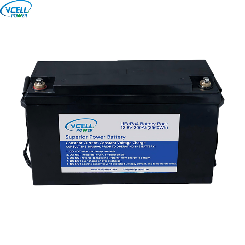12.8V 12V 200Ah ディープサイクル LiFePO4 バッテリー