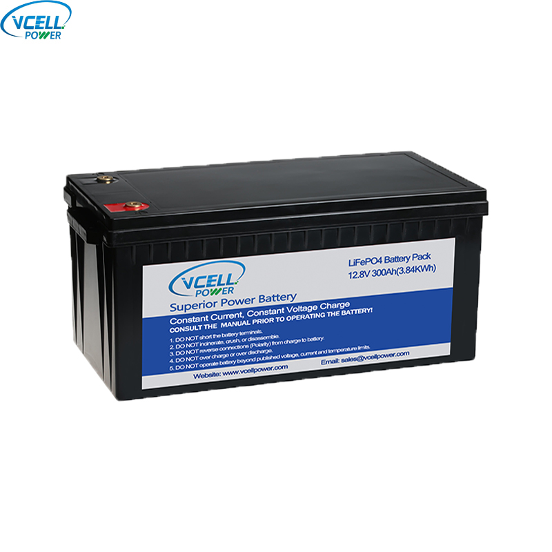 12.8V 300Ah LiFePO4 充電式バッテリー