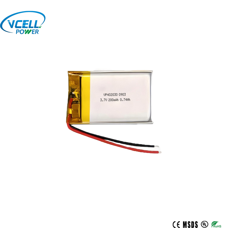 3.7V 200mAh 402030 充電式リチウムポリマー電池
