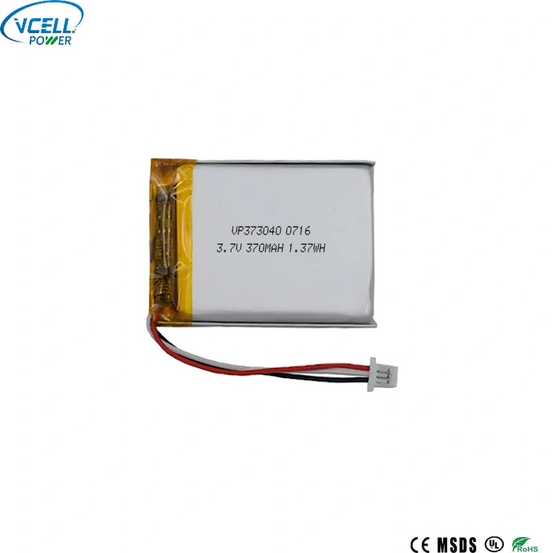 373040 3.7V 370mAh 超薄型 LiPO バッテリー